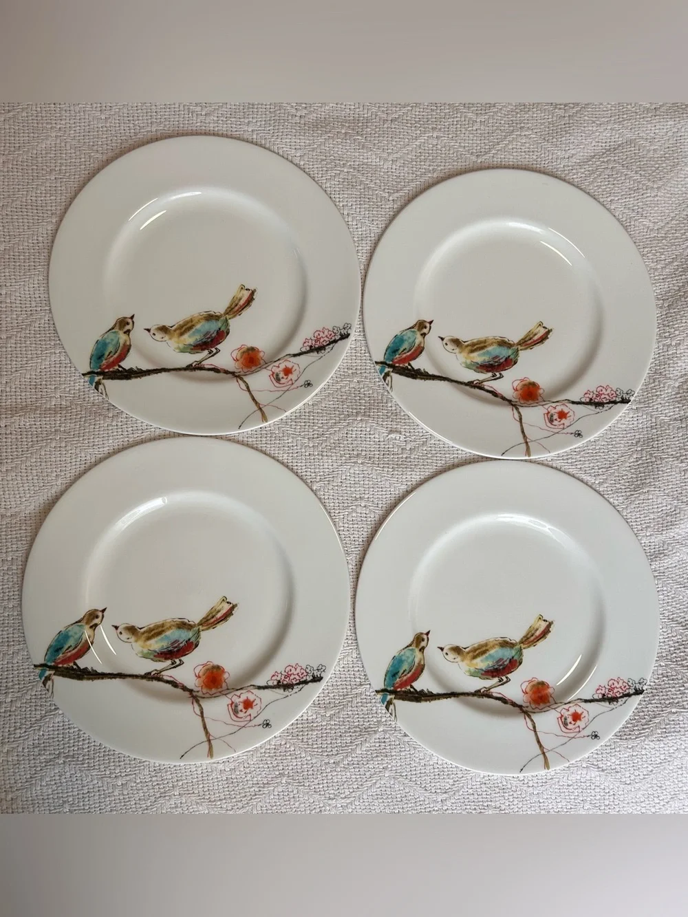 Lenox Chirp Simply Fine Salad Lunch Plates 9 1/4